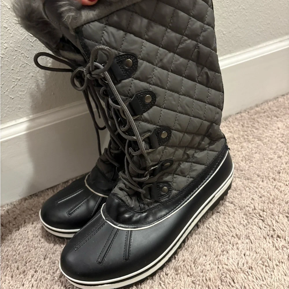 Faux Fur Waterproof Winter Boots - Picture 3 of 9